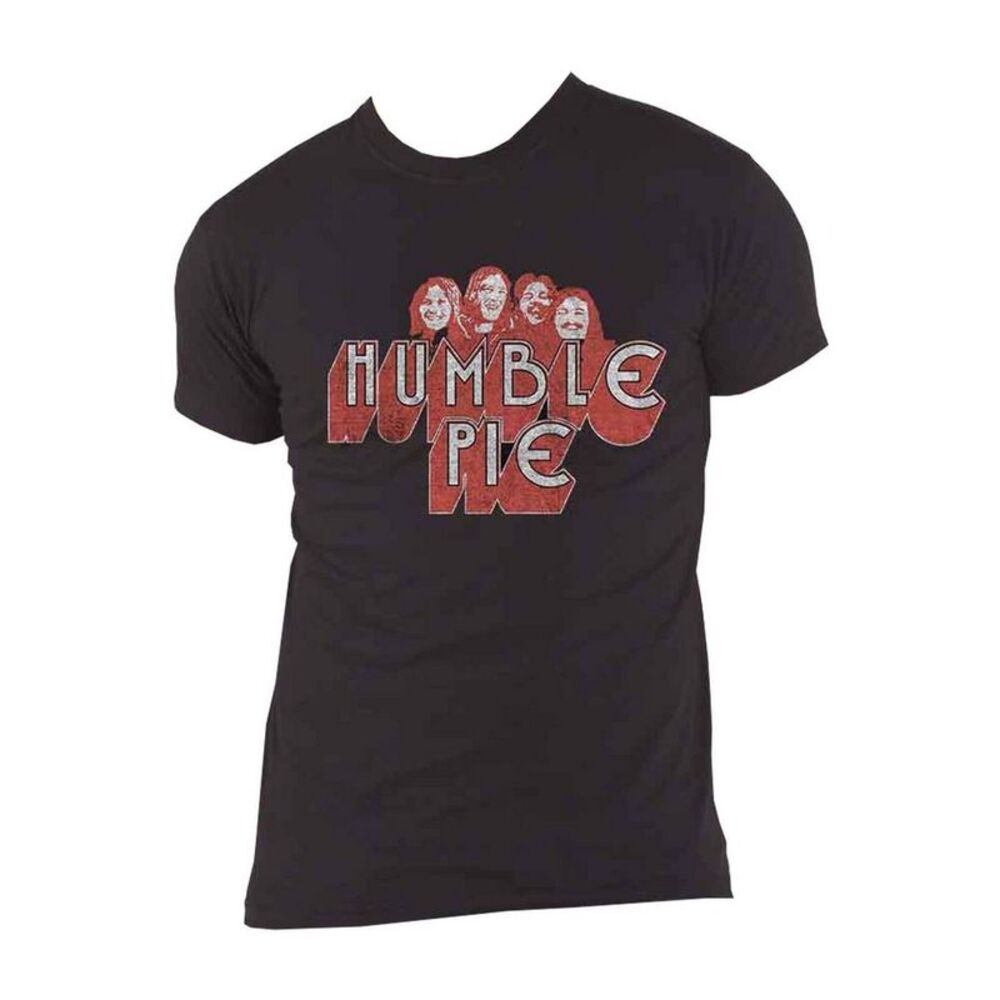 Humble Pie Unisex Adult Live 73 Poster T-Shirt / Black